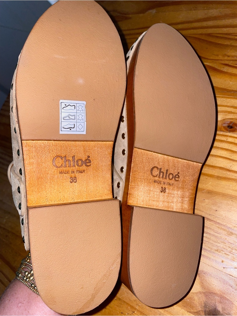Chloé Women's Jeannette Clogs In Desert Sand Size 38/8 NWB $1,095 - Picture 10 of 10